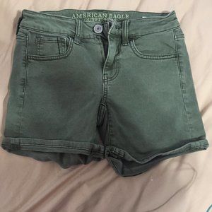 American Eagle Jean Shorts/ Olive Green